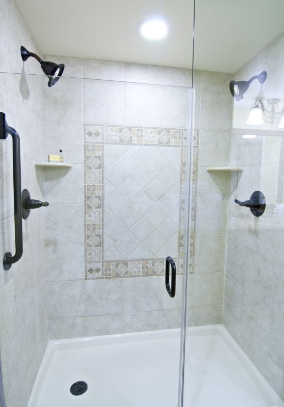 Elegant Shower with Custom Tile